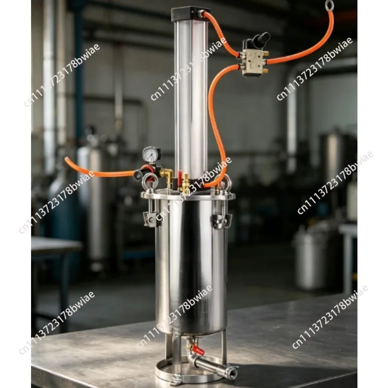 Stainless steel piston pressure drum cylinder piston glue filling butter pressure drum