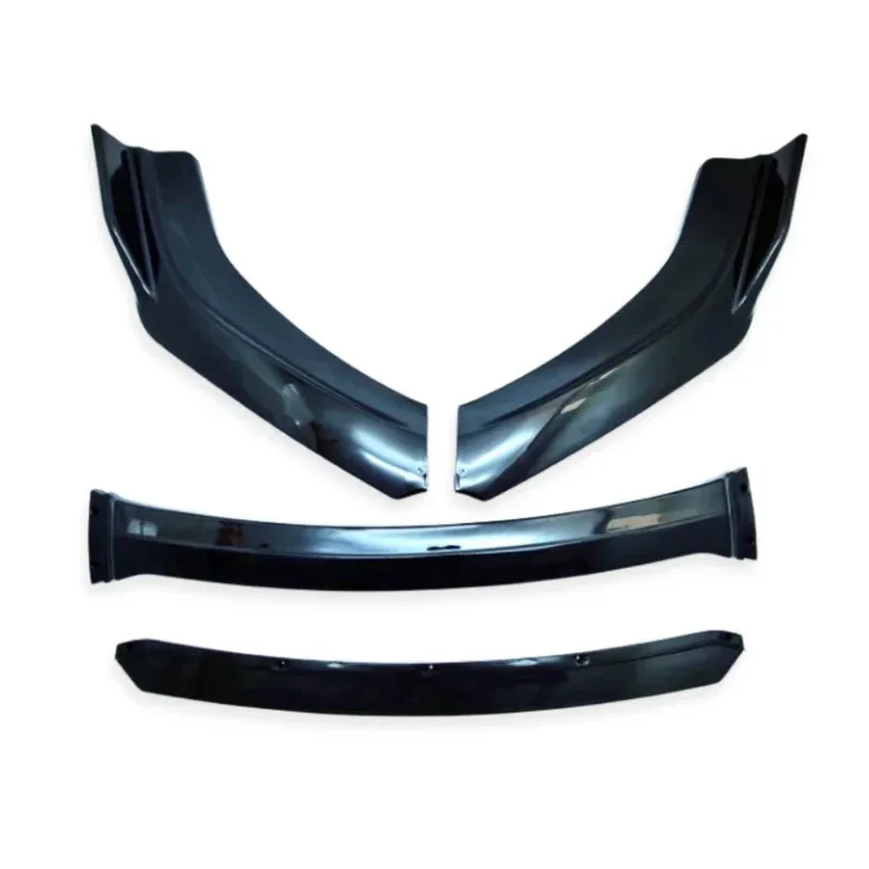 

TIYPEOR Factory Cheap Four Section Front Bumper Lip Sp Car S Red Universal Body Kit Spoiler Guard C