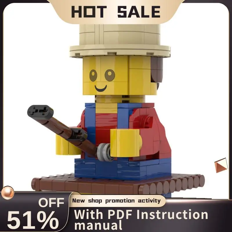 

New 270Pcs Famous Figure Series Moc Huckleberry Finn Model Building Blocks Diy Creative Ideas Toy Birthday Christmas Gifts
