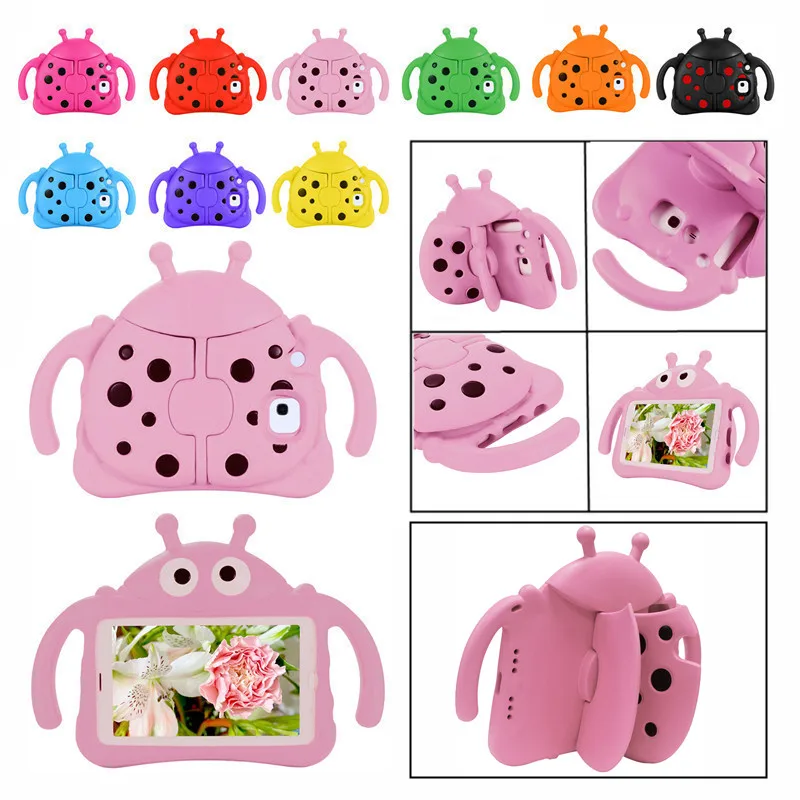 For Samsung Galaxy Tab A6 7.0 Sm-T285 T280 T110 T210 T230 P3200 P6200 P6210 Cute Kids Case Shockproof EVA Beetle Bracket Cover