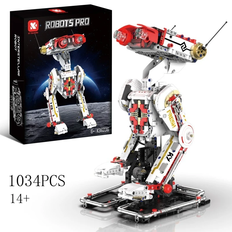 

1034 шт., креативный межзвездный робот, строительные блоки, настольный орнамент, строительные кирпичи, игрушка в подарок для детей и взрослых