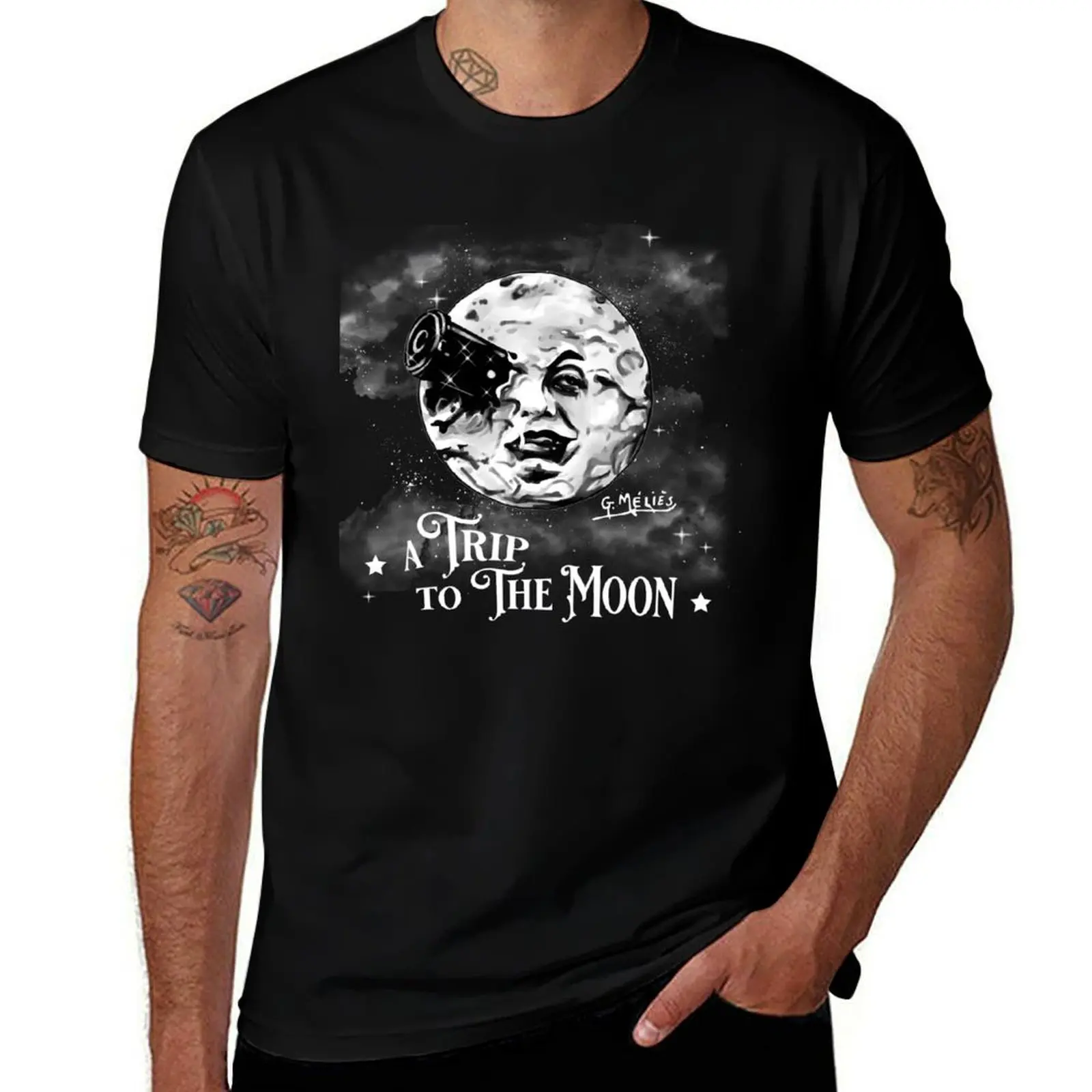 

A Trip to the Moon T-Shirt anime t shirts oversize man t shirt designer T-Shirt