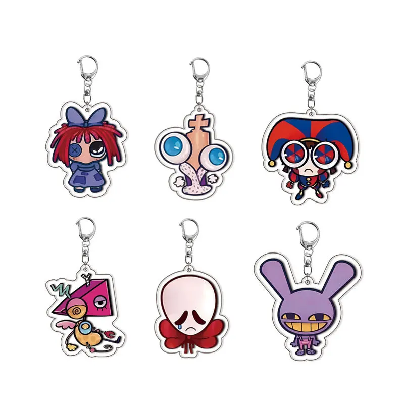 

Amazing Circus TADC Pomni Caine Cute Fantasy Character Bag Pendant Charm Anime Charm For Fantasy Game Fans Collection Kingring