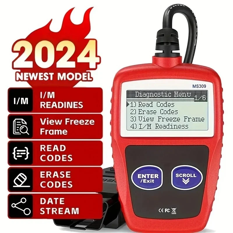 Advanced Car Diagnostic Tool Plus - Upgraded MS309 Fault Code Reader Scanner with Enhanced Error Detection
