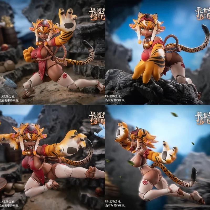 

В наличии: Коллекционная шарнирная фигурка «Snail's Isekai Adventure» в масштабе 1/12: Девушка-тигр Гару, модная и стильная.