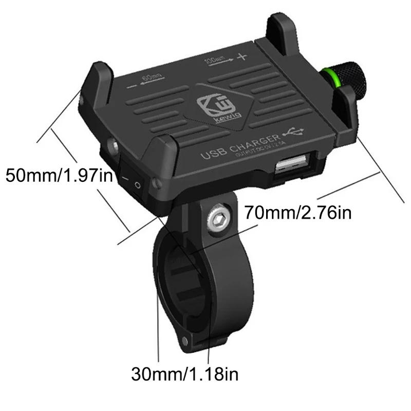 Aluminum Alloy Motorcycle Phone Holder for Handlebar from 22mm to 32mm image 6
