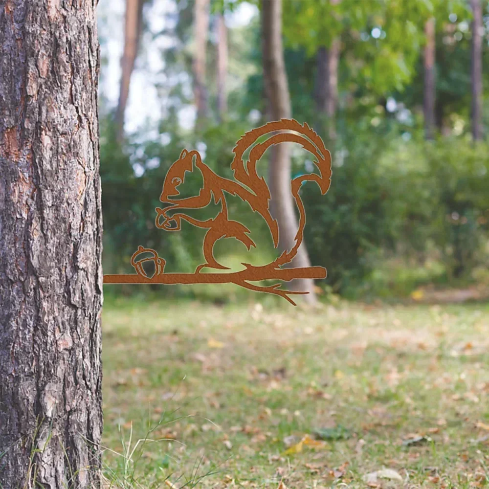 Charming Metal Squirrel Decor - Mesmerize Your Home. Alluring for Garden. Enchanting for Weddings.