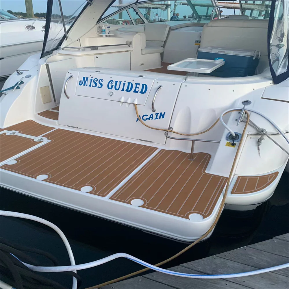 2002 Cruiser Yachts 3470 Express Swim Platform Cockpit Pad Boat EVA Teak Floor SeaDek MarineMat Gatorstep Style Self Adhesive