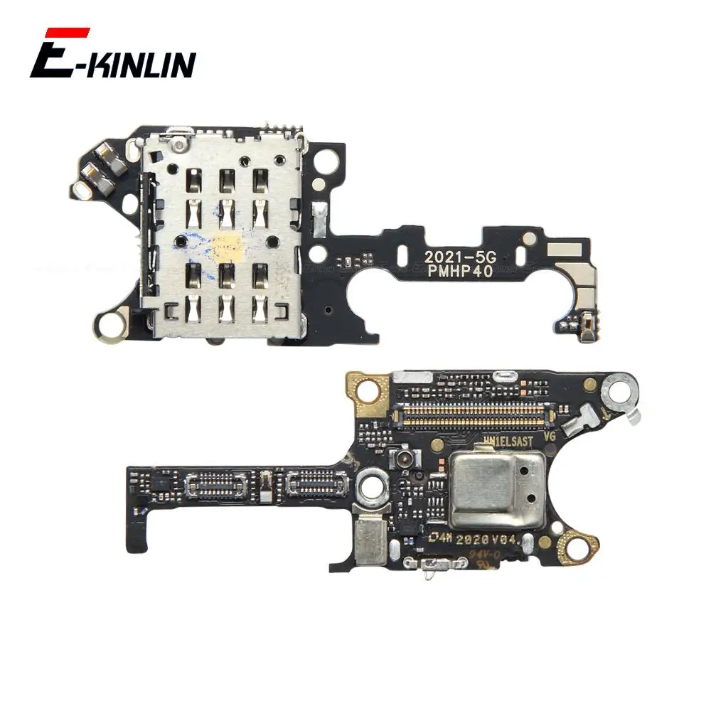 Microphone Module Sim Card Tray Holder Board For HuaWei P40 Pro Mic Flex Cable Repair Parts