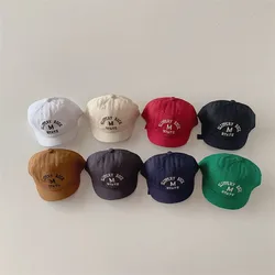 New Casual Letter Cap Baby Simple Classic Peaked Caps Boys Cool Embroidery Baseball Hat Girl Adjustable Short Brimmed Hats