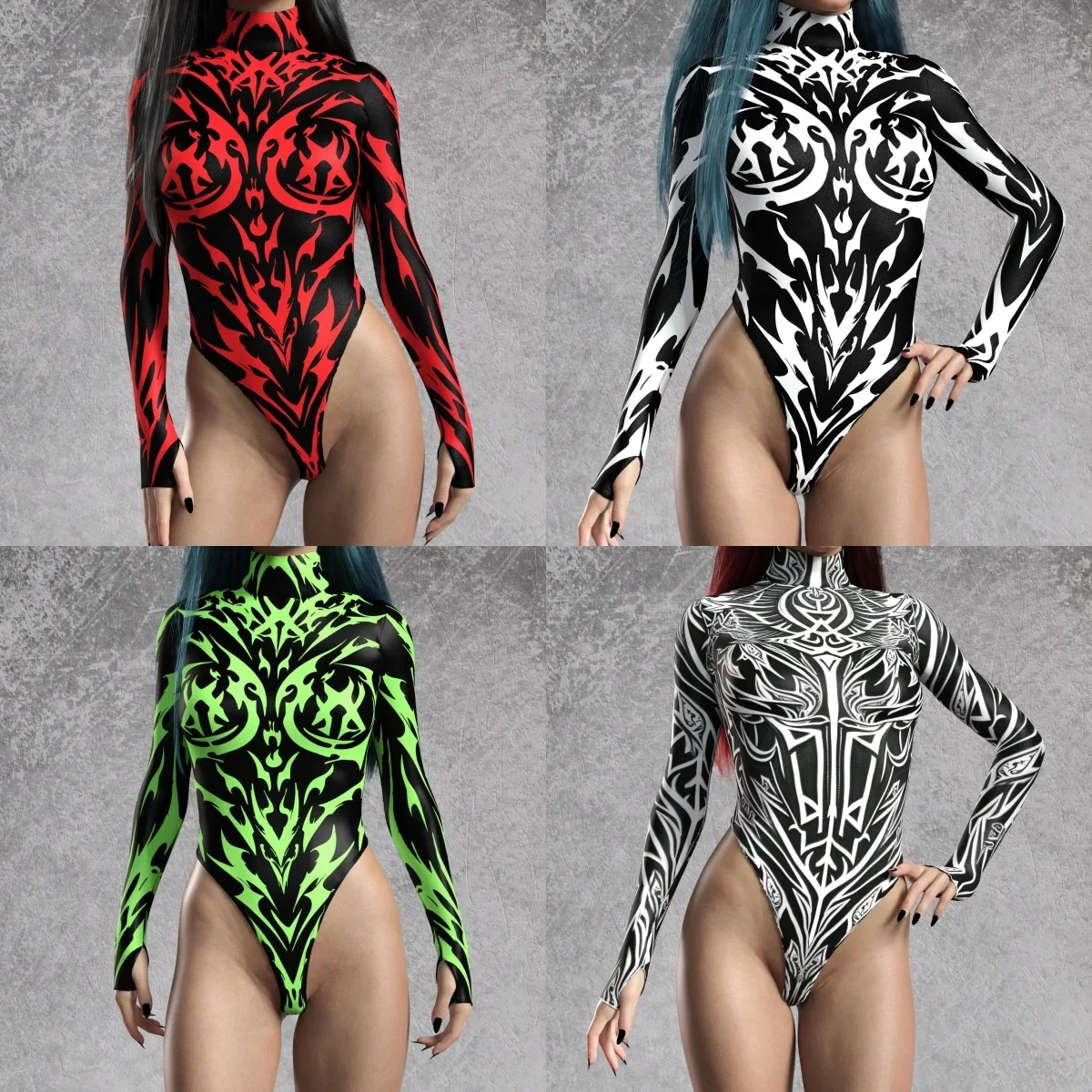 Women One-piece 3D Printed Swimsuit Bikini Adults Sexy Swimwear for Summer Party Halloween Cosplay Costume