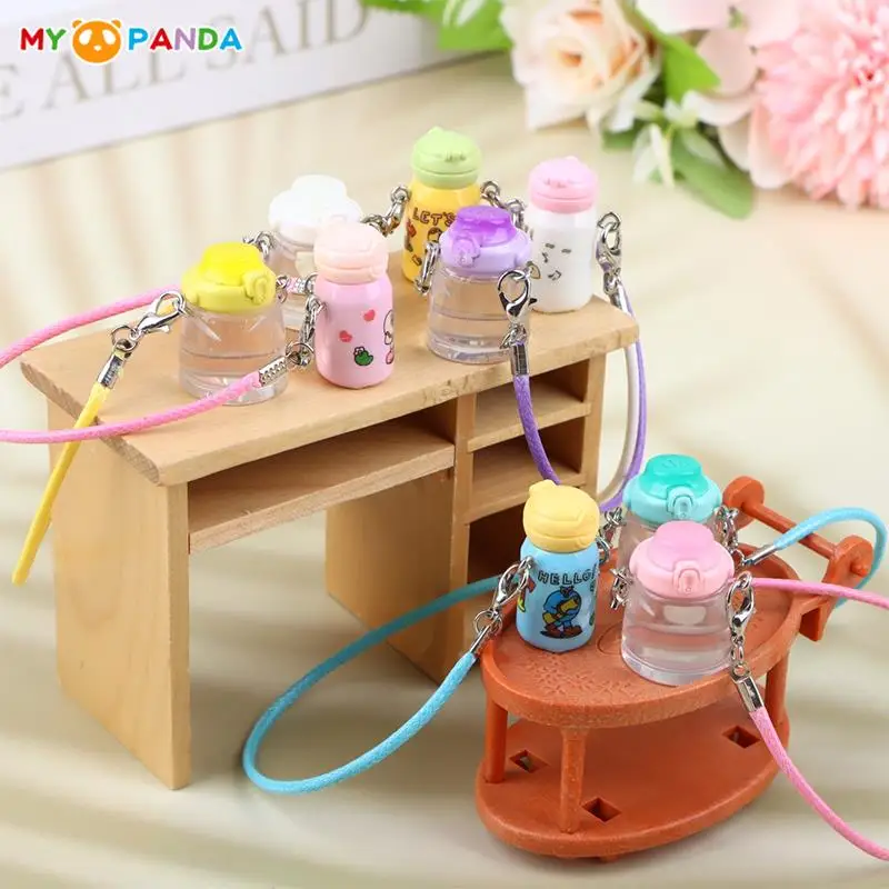 Cute 1Pc 1:12 Dollhouse Miniature Kettle Water Cup Insulation Cup Model Doll House Decor Accessories Kids Pretend Play Toys