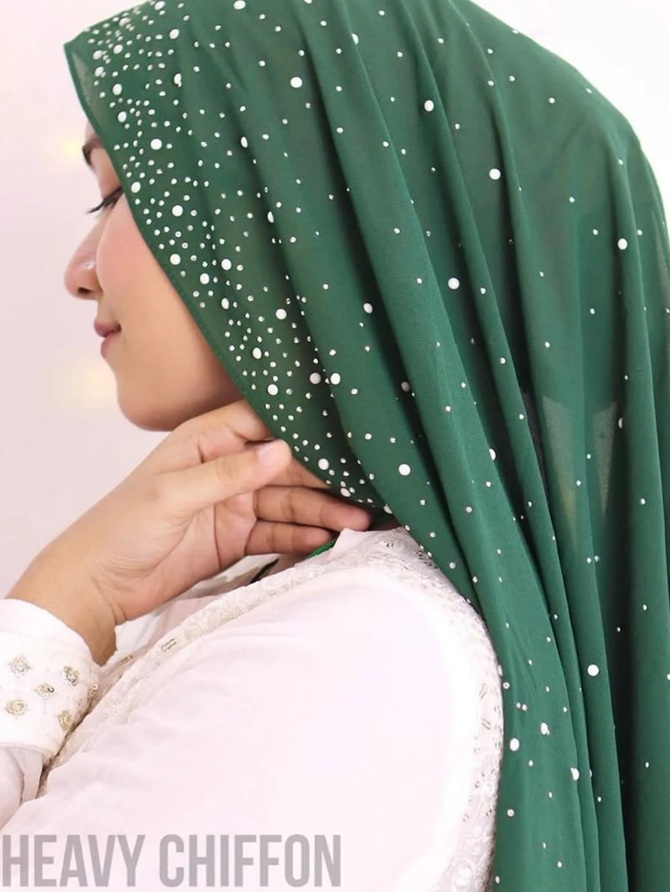 

Luxury Porcelain Hijab Chiffon Headscarf Islamic Hjab Shawls and Wraps Women Muslim Scarves Foulard Tudung Bawal