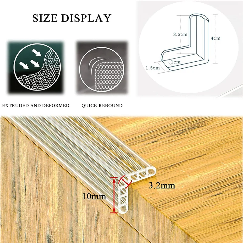 

A13Q-1Set Protectors For Corners And Edges Drink 6 Metres And 4 Corner Protectors PVC B