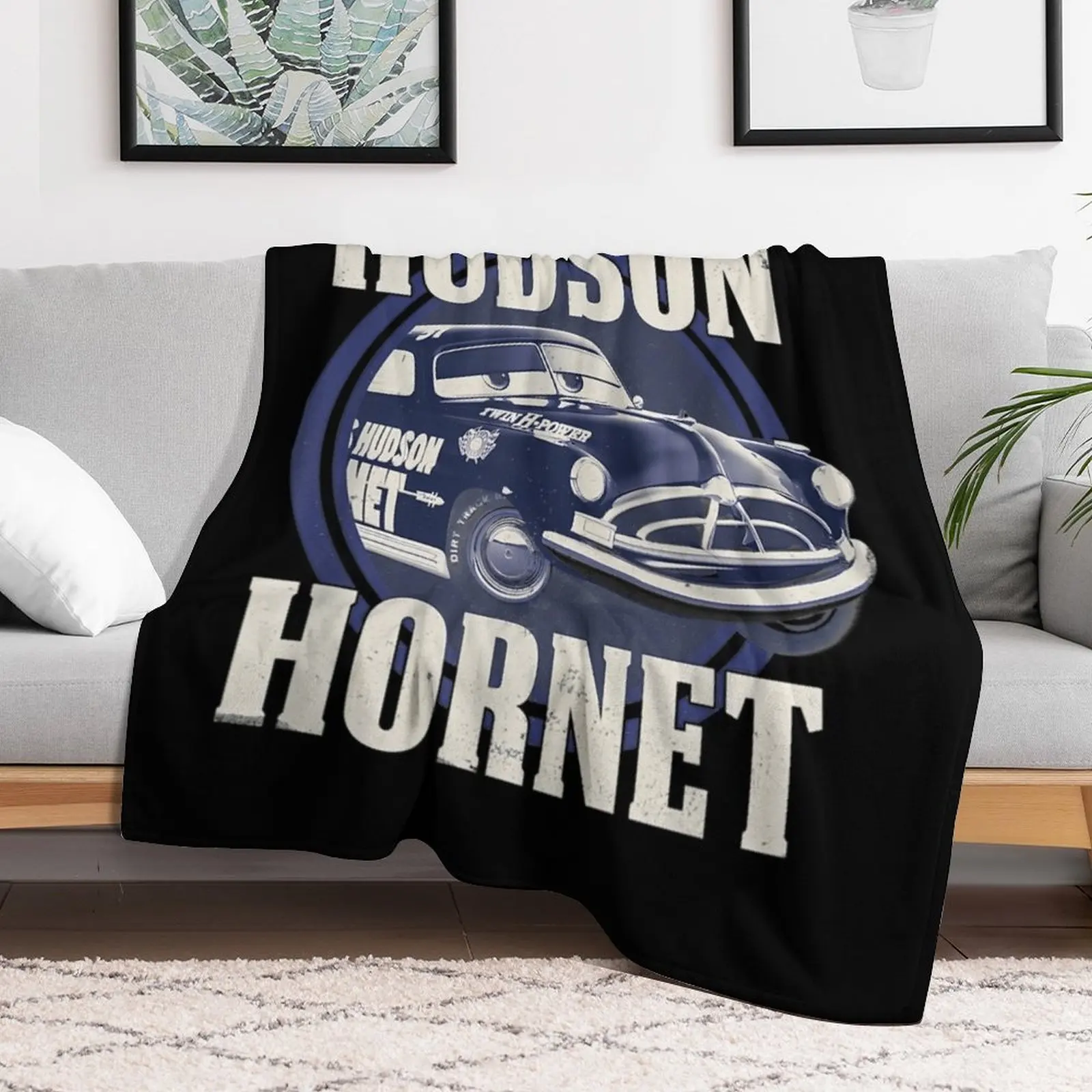 Hudson Hornet Badge Graphic Throw Blanket Luxury Thicken Camping Blankets