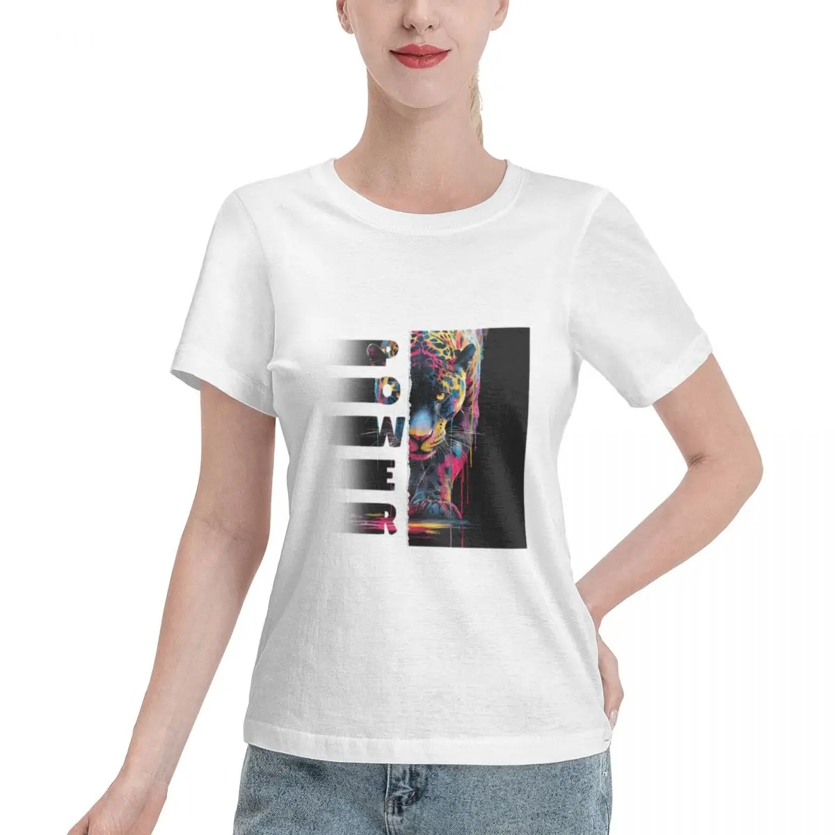 New Arrival Power Panther - Colorful - Bold - Affirmative Women's T-shirt Inner Wear Women Daily Outfit Top