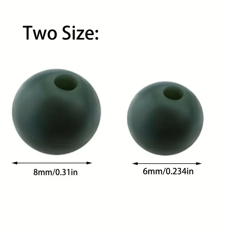 120pcs Fishing Rubber Beads Kit for Carp Fishing, Premium PE Material Ultralight Pearl Beads, DIY Bait Stopper & Float Accessori