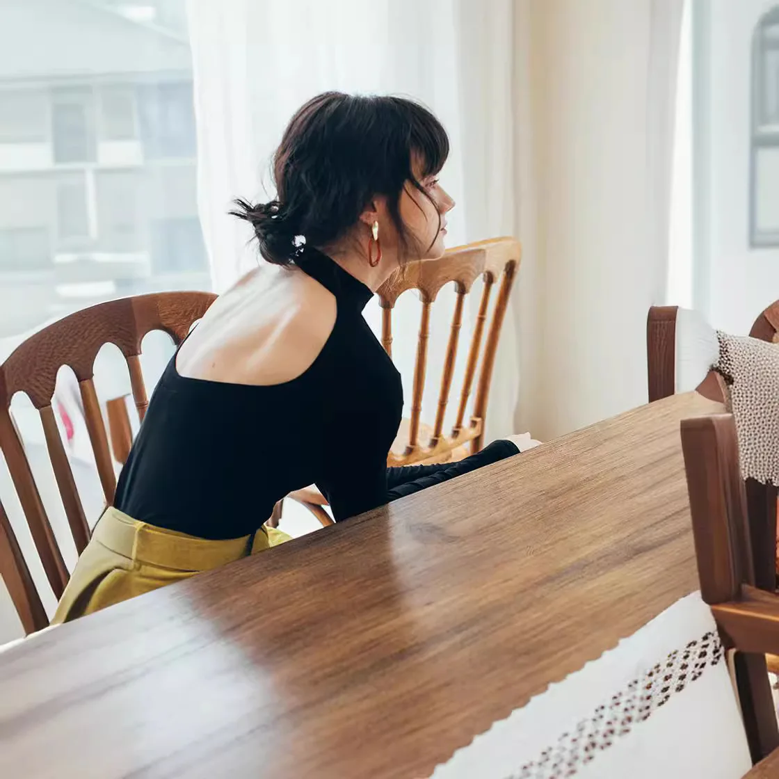 9678 herbst Winter Neue Koreanische Stil Elegante Rundhals Sexy Backless Gestrickte Pullover Langarm Papier Stück Basis Shirt Top