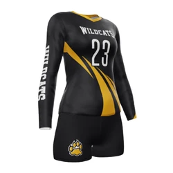 Volleyball Jersey Running Long Sleeve T-shirts Shorts Athletic Girls Breathable Outdoor Sports Gym Training Yoga Workout Uniform