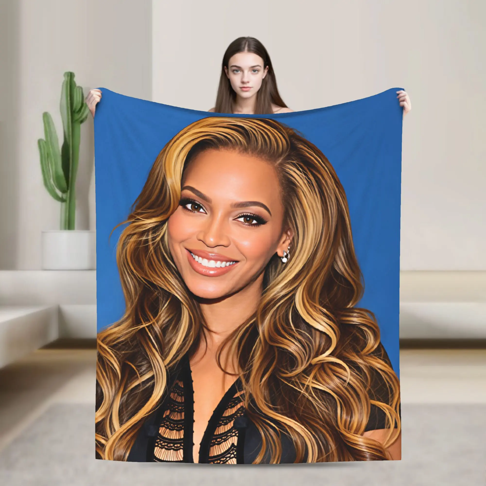 Pop Music Beyonce  Blanket  Warm Pattern Plush Bedding Throws For Kids Adult Home Decor Flannel Bedspread Bed Cover