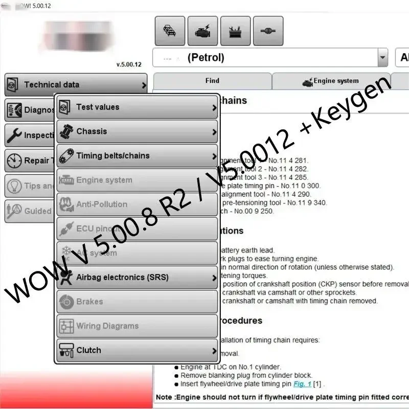 WOW 5.00.12 diagnostics Software 5.00.8 R2 + Kengen  French Spanish Polish Italian Serbian German Polish Dutch Czech Portuguese