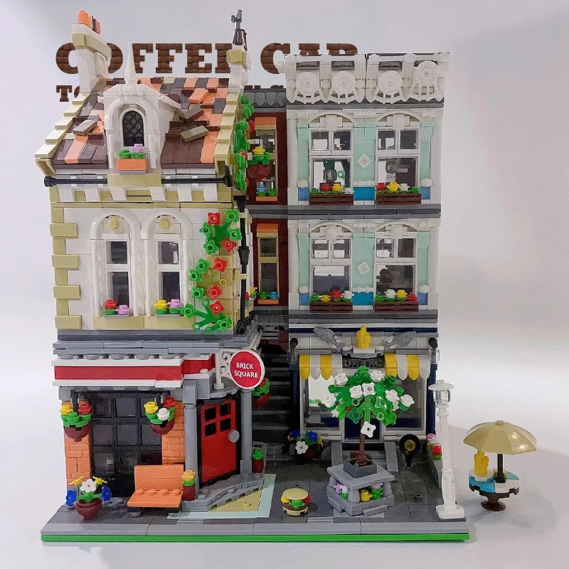 クリエイティブシティスクエアマイクロブロックおもちゃ 3299 個郵便局 MOC ビルディングレンガストリートビューストアモデル DIY 大人子供ギフト