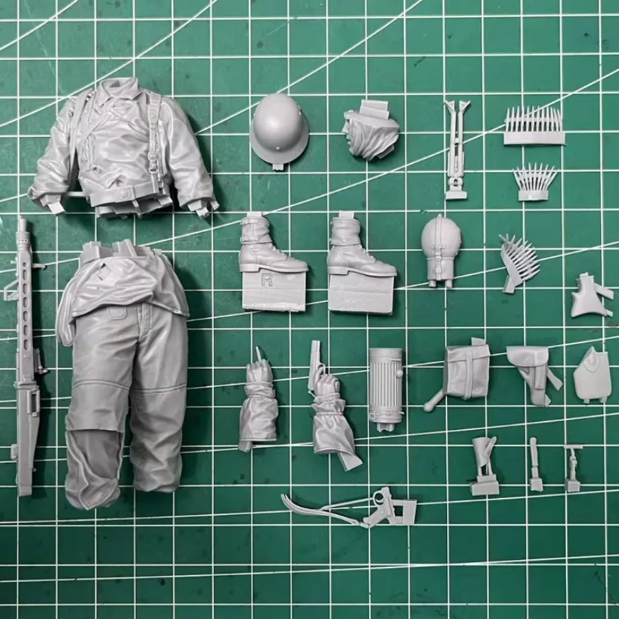 1/16 scale resin figure assembly model kit historical miniature machine gunner soldier classic miniature unassembled & unpainted