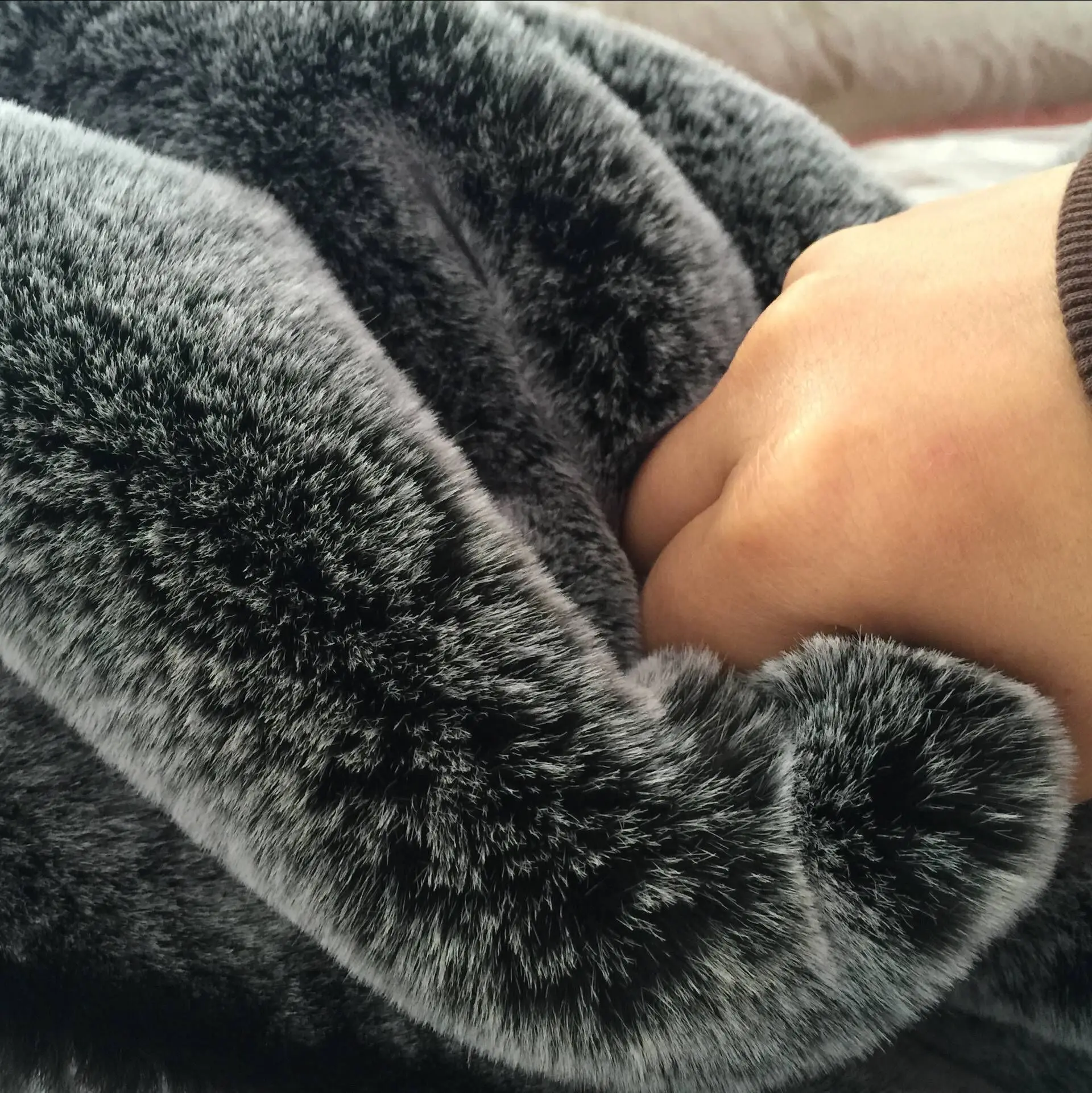 

160*50 см длинные волосы плюшевые меховые tissu telas имитация кроличьего меха искусственная плюшевая ткань для зимнего пальто жилет меховой воротник