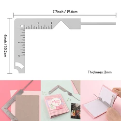 5-in-1 Book Cover Guide Cardmaking Stainless Steel Metal Bookbinding Cover Craft Notebook Album Projects DIY Scrapbooking Tools