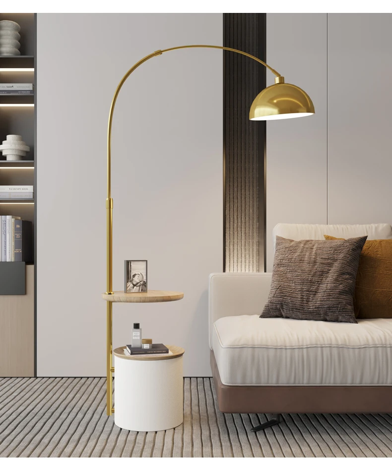 مصباح الصيد مصباح أرضي غرفة المعيشة الشمال ضوء غرفة نوم فاخرة طاولة القهوة الجرف أريكة متكاملة مصباح أرضي عمودي #6