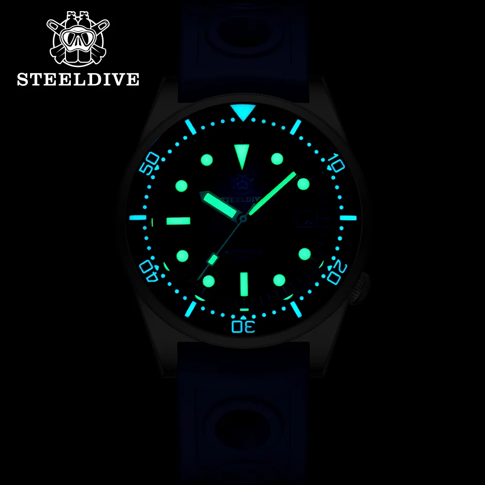 NEW STEELDIVE SD1979 Luxury Mechanical Dive Watch 200M Waterproof NH35 Automatic Movement Swiss Luminous Shark Men\'s Wristwatch