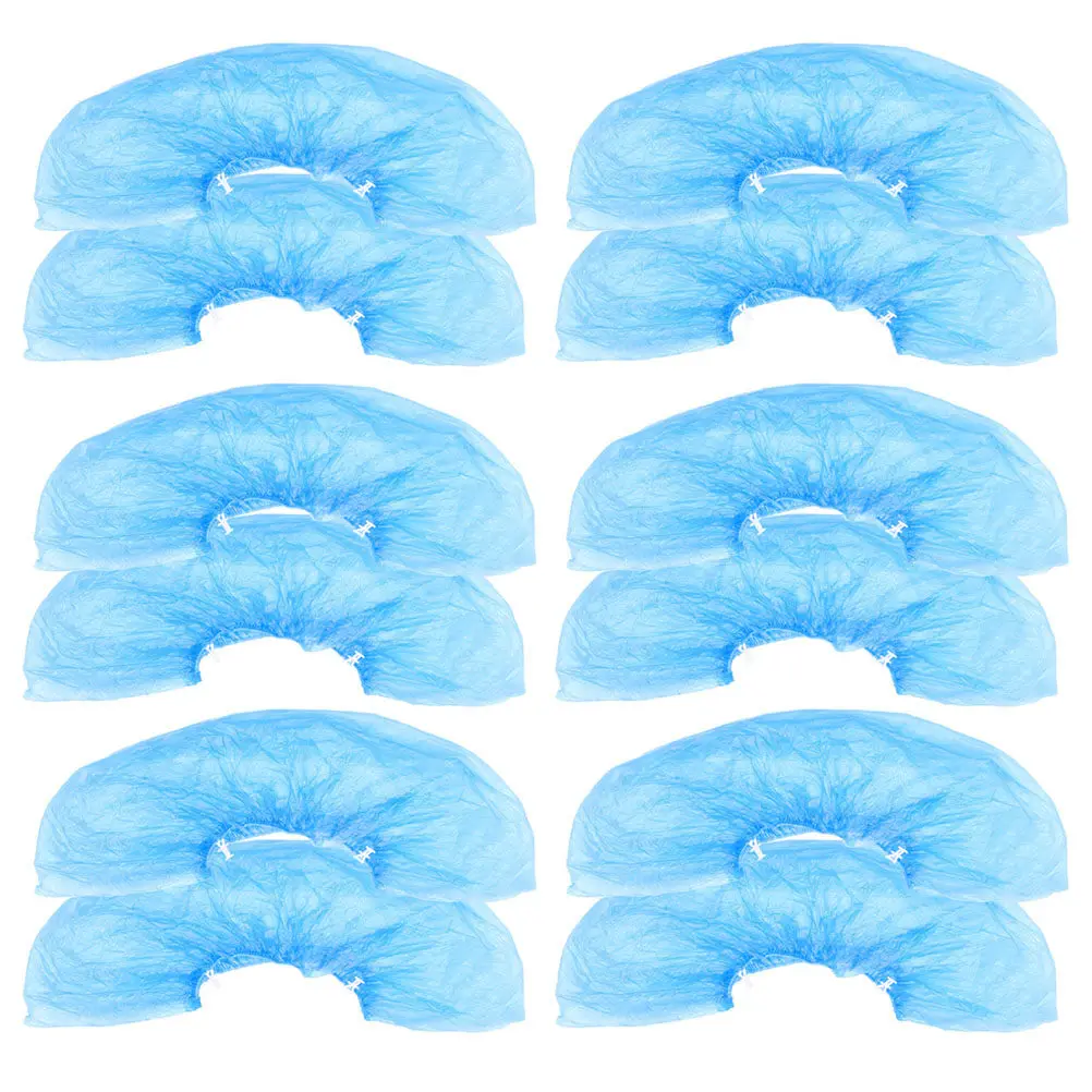 100Pcs Disposable Shoe Protectors for Shoe Cover Machines T-Type Plastic Covers Wear-Resistant Comfortable Soft Breathable Floor