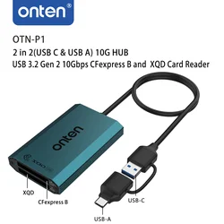 ONTEN USB 3.2 Gen2 HUB USB Splitter Aluminum 5/10Gbps USB A Type C HUB Multiport Adapter  SD/TF Docking Station Laptop Expansion