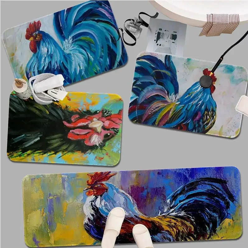 Farm Rooster Chicken Long Rugs Nordic Style Bedroom Living Room Doormat Home Balcony Anti-Slip Alfombra