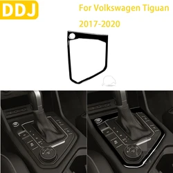 For Volkswagen Tiguan 2017-2020 Accessories Car Plastic Black Interior Center Shifter Panel Trim Sticker Decoration