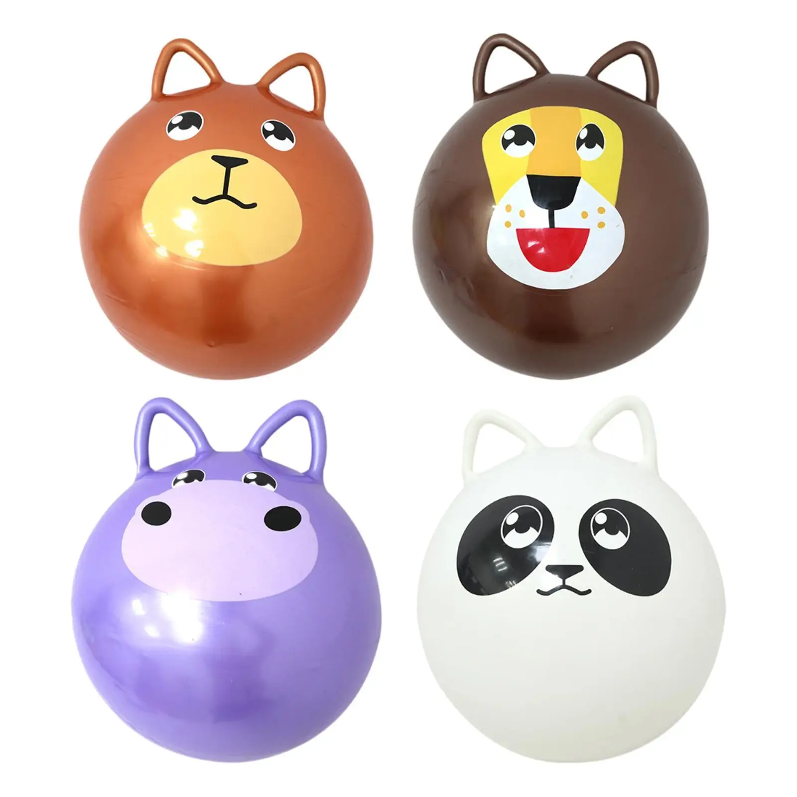 Jumping Ball Sports Hopping Ball Cartoon Kindergarten Jump Game for Boys Girls Cute with Handle 42cm Bouncy Ball Kids Toy