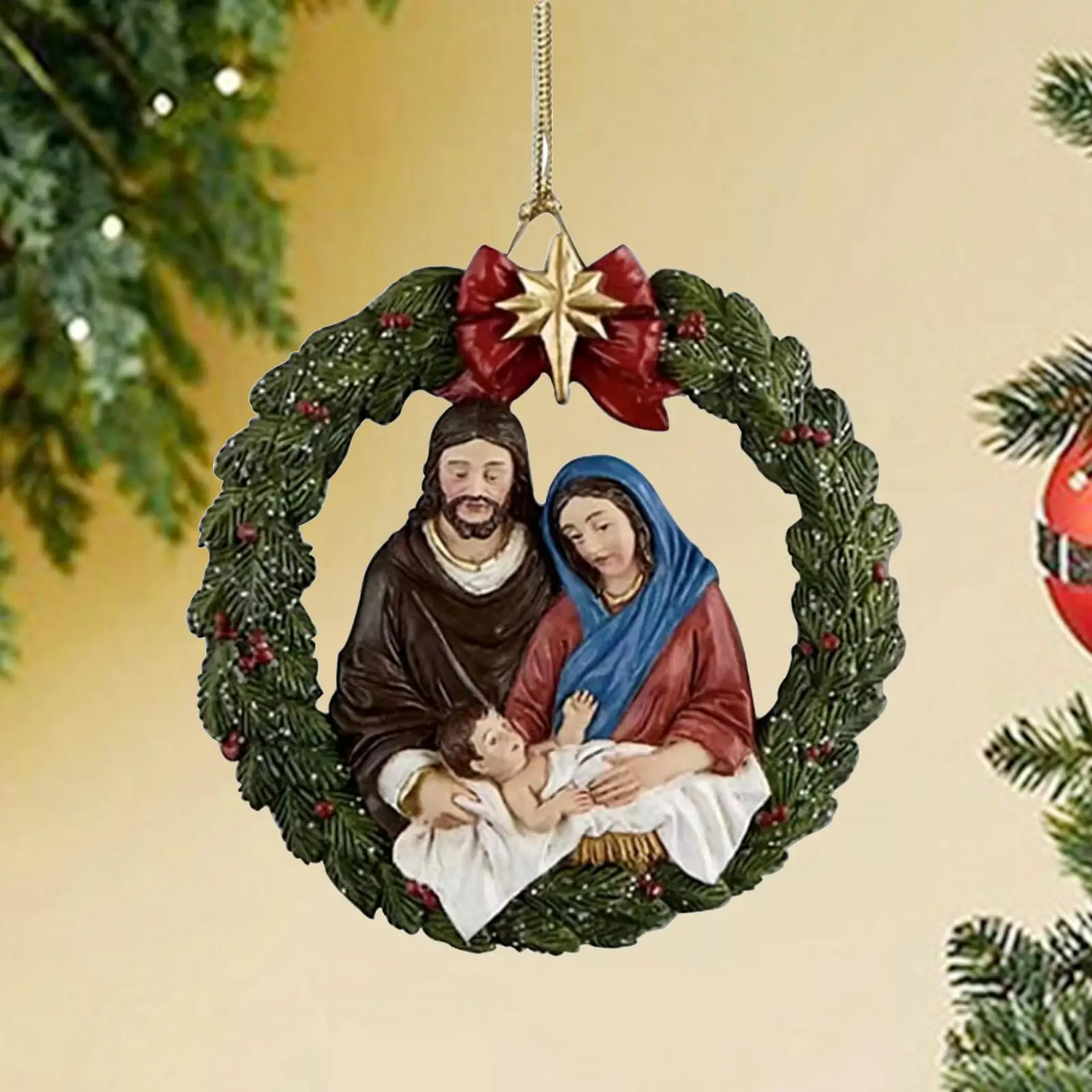 Christmas Window Pendant Jesus Nativity Gadget Multifunction