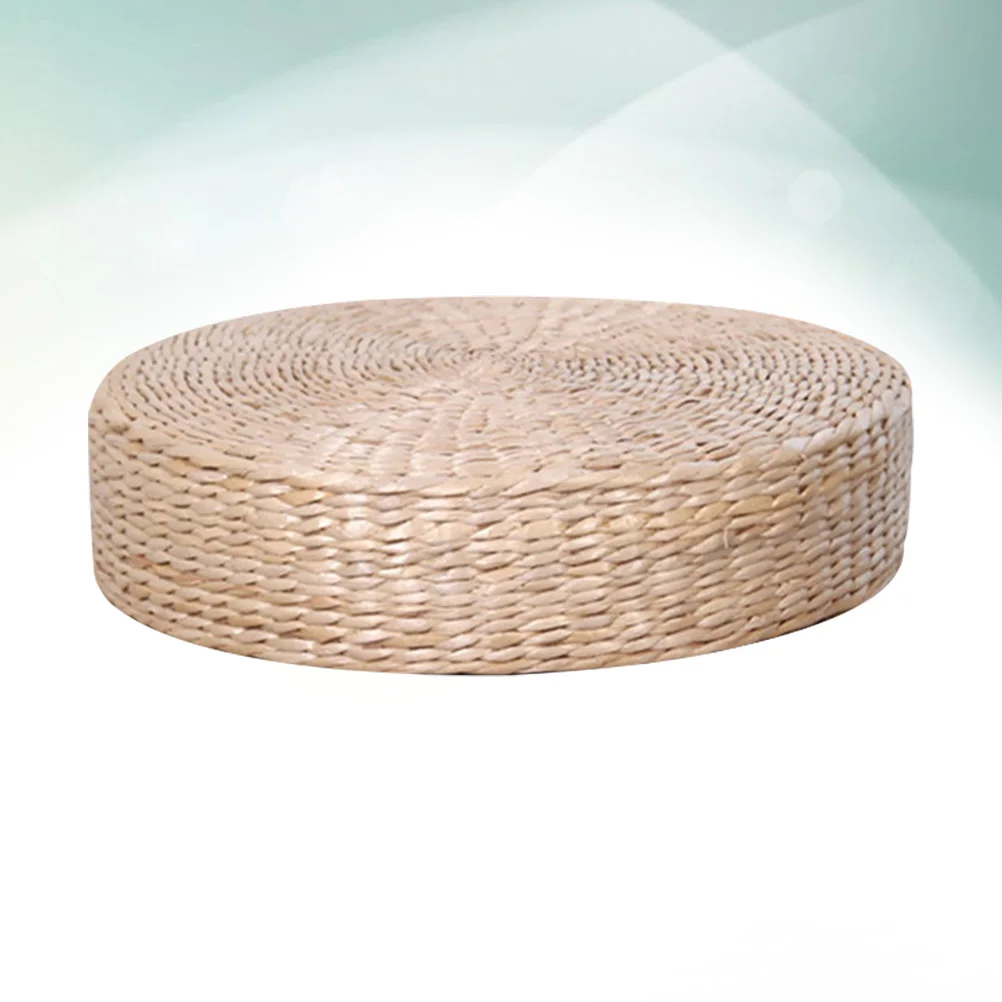 

Round Straw Seat Cushion Warm Round Straw Weave Pillow friendly H woven Chair Mat Quilted Tatami Car Office Use