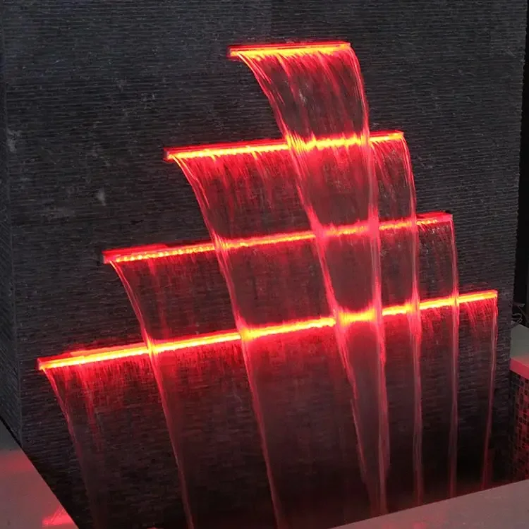 

Factory Direct Sell Acrylic Material Water Fountain Led Wall Waterfall Water Sheer Descent