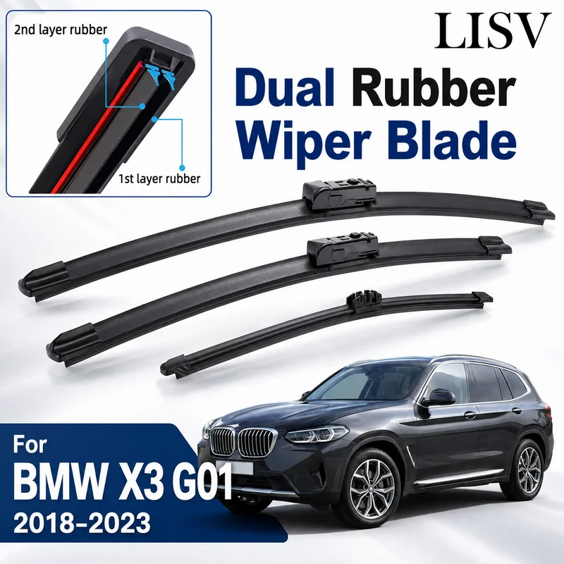 For BMW X3 G01 2018 2019 2020 2021 2022 2023 Front Wiper Blades Set Windshield Windscreen Window Brush Accessories