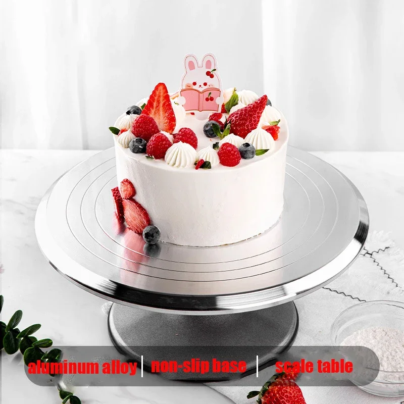 Aluminum alloy cake stand Baking tool 8 10 12 inch mounted cream cake table Turntable Rotating table stand base turn Decorating