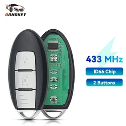 Dandkey 433Mhz ID46 Smart Keyless Go Car Remote Control Key dla Nissan Micra Juke Sentra Patrol Note Navara Tiida Frontier