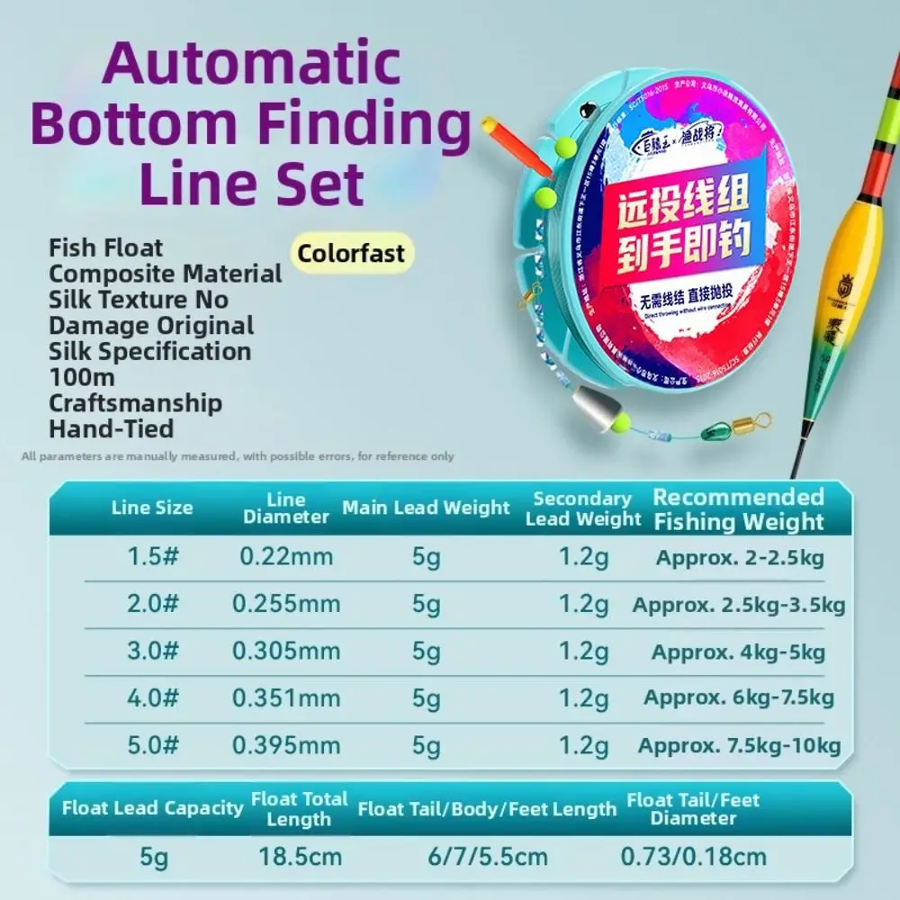 Ready To Use Automatic Bobber Fishing Line Set Easy Casting Smooth Retrieva Automatic Slip Bobber Day and Night Dual-Purpose view 5