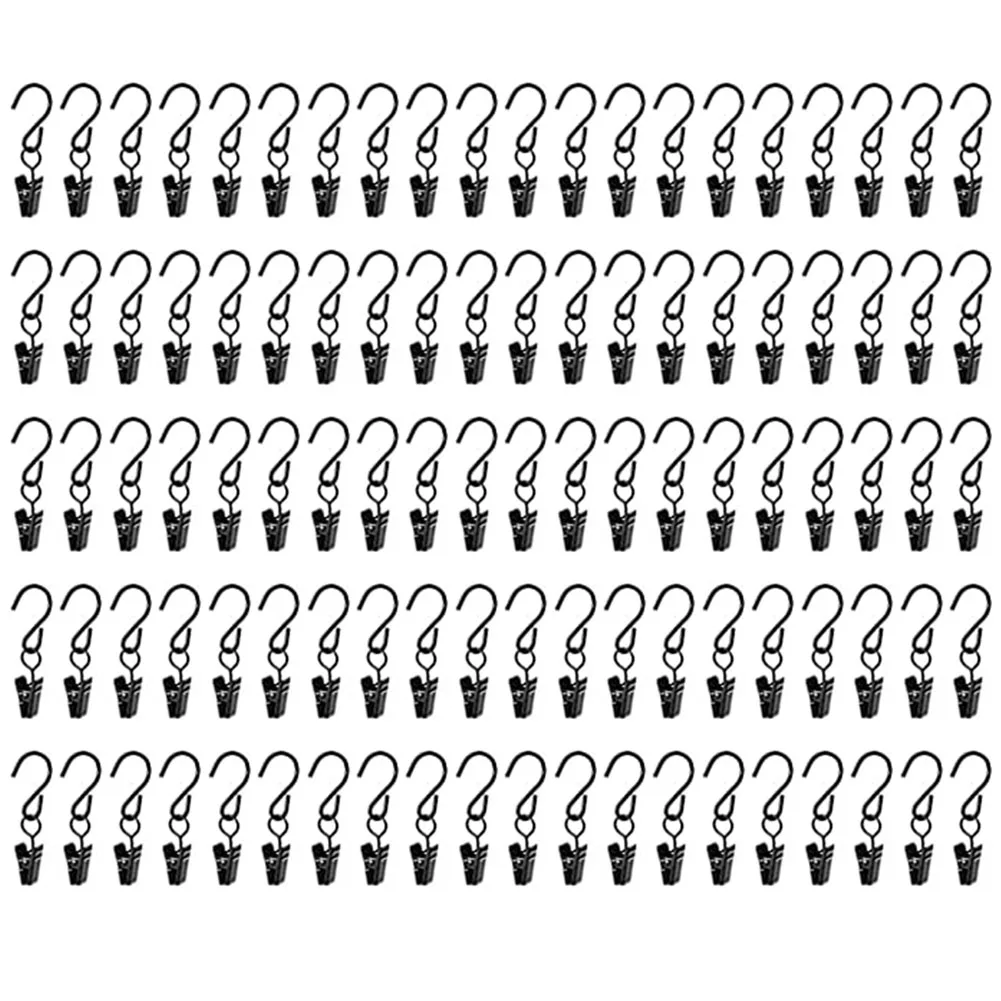 Rust Resistant Hooks Curtain Clips Compact Design Indoor And Outdoor Use No Installation Required Secure Hold Sturdy