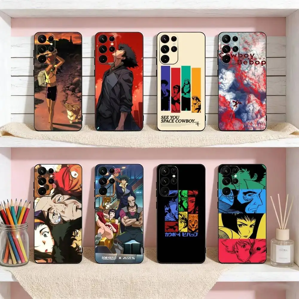 

The Showa Anime Cowboy Bebop phone Case For Samsung S25,24,21,22,23,30,Ultra,20,Plus,Fe,Lite,Note Soft Black Cover