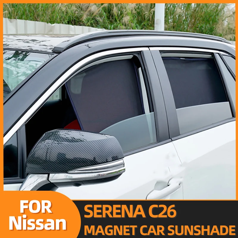 

For Nissan SERENA C26 2010-2016 Rear Side Window Sun Shade Car Sunshade Magnetic Front Windshield Mesh Curtain