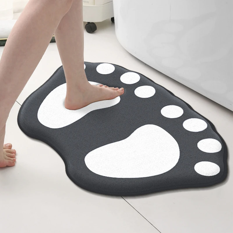 Cartoon absorbent floor mat bathroom door mat thickened shower room non-slip mat special-shaped dirt-resistant entrance mat