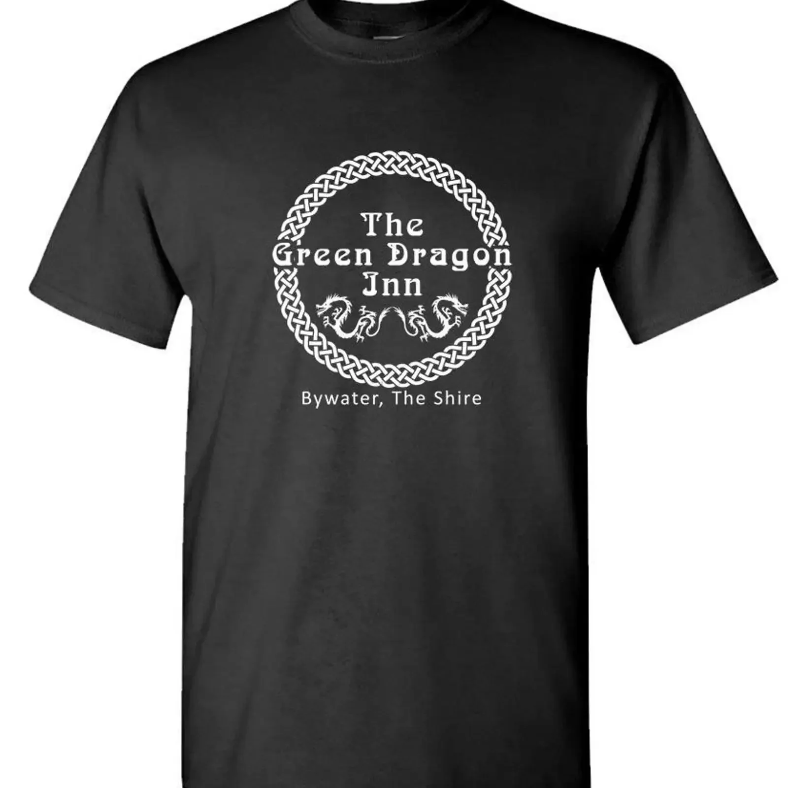Camiseta de algodón para hombre con estampado de la película de fantasía THE GREEN DRAGON INN, estilo vintage, lavado, elástico, cómodo, ropa de calle para hombre