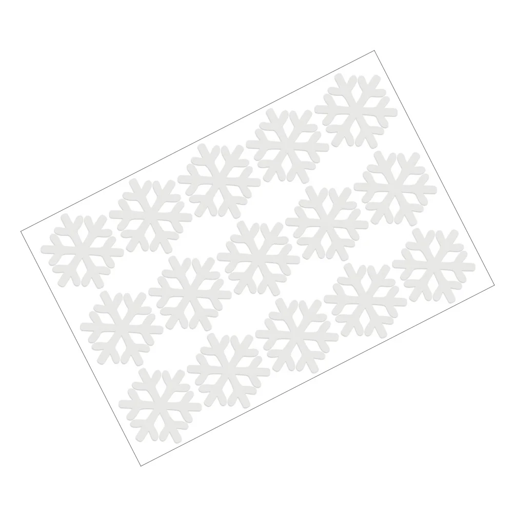 

Luminous Snowflake Sticker White Decals Christmas Decorations Party Supplies Pvc Glow