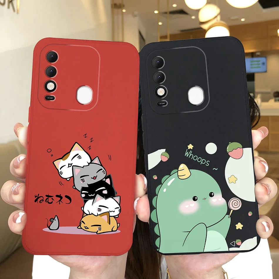 For Tecno Spark 8 Pro 8C 8P Case Cover Cute Cartoon Soft Silicone Anti Slip Phone Shell For Tecno Spark8 8Pro 8 C P Coque Capa